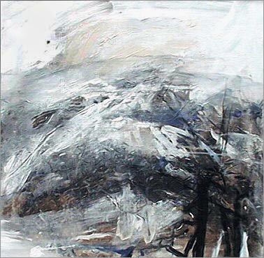 J&ouml;rg Miszewski - Malerei auf Leinwand / Landschaft o.T. Blau