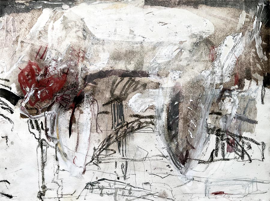J&ouml;rg Miszewski - Malerei auf Leinwand / Landschaft o.T. Blau