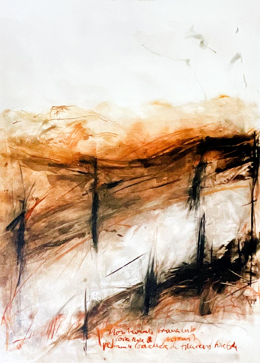 J&ouml;rg Miszewski - Malerei auf Leinwand / Landschaft o.T. Blau
