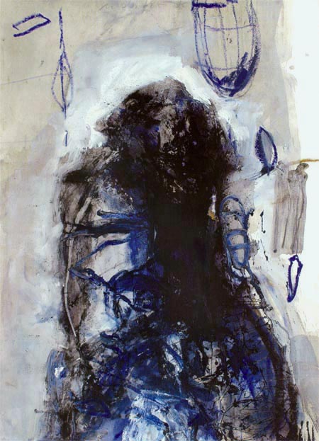 J&ouml;rg Miszewski - Malerei auf Leinwand / Landschaft o.T. Blau