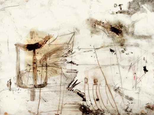 Jörg Miszewski Malerei auf Papier -  Afrikanisches Detail IV