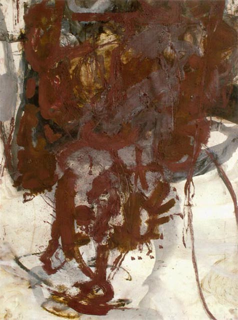 Jörg Miszewski Malerei auf Papier -  Bildnis ohne Titel