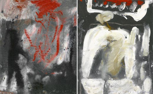 Jörg Miszewski Malerei auf Papier - Diptychon