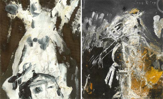 Jörg Miszewski Malerei auf Papier - Diptychon