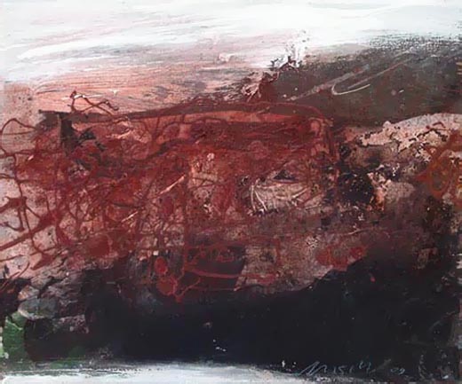 Jörg Miszewski Malerei auf Leinwand - Kleine Landschaft